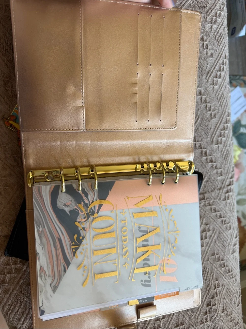 Rose Gold Home Office Planner